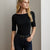 Lauren Ralph Lauren Stretch Cotton Boatneck Tee | Black