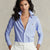 Ralph Lauren Striped Knit Oxford Shirt | Blue/White