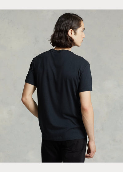 Ralph Lauren Custom Slim Fit Jersey Crewneck T-Shirt | Black