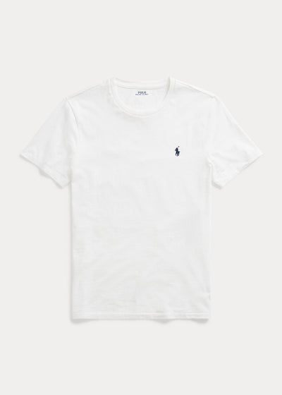Ralph Lauren Custom Slim Fit Jersey Crewneck T-Shirt | White