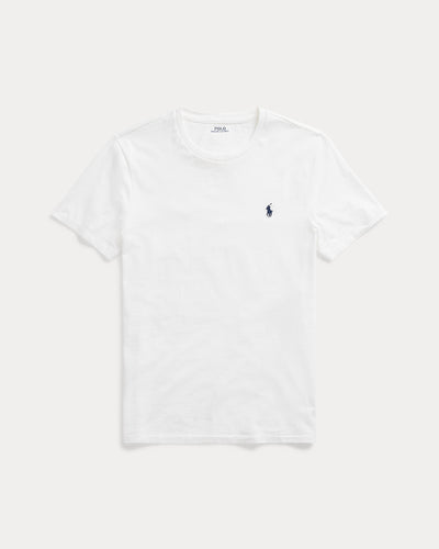 Ralph Lauren Custom Slim Fit Jersey Crewneck T-Shirt | White