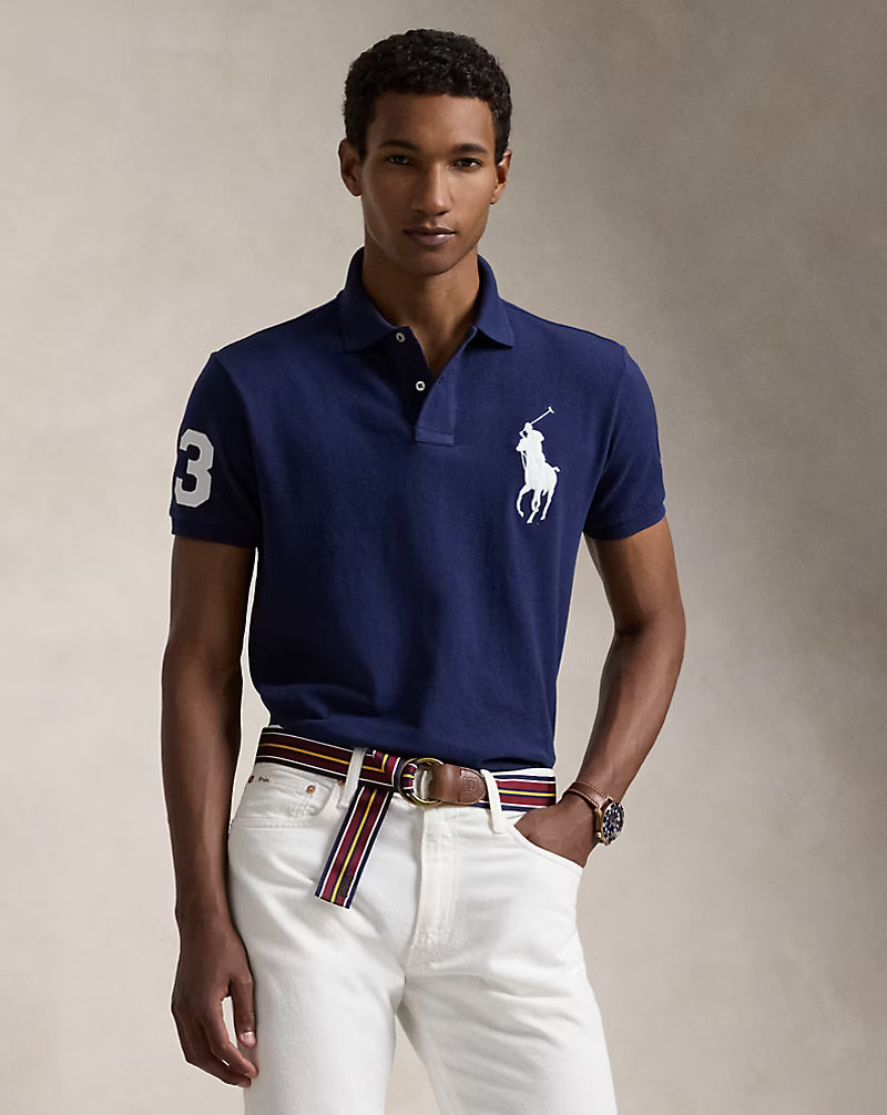 Ralph Lauren Custom Slim Fit Mesh Polo | Newport Navy