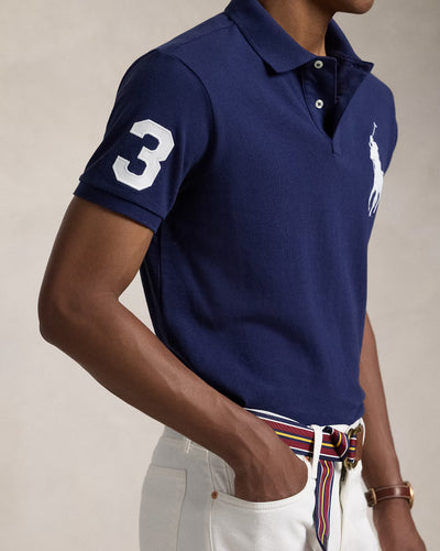 Ralph Lauren Custom Slim Fit Mesh Polo | Newport Navy