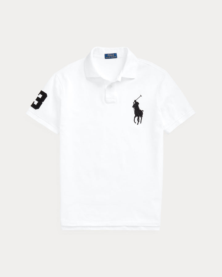 Ralph Lauren Custom Slim Fit Mesh Polo | White