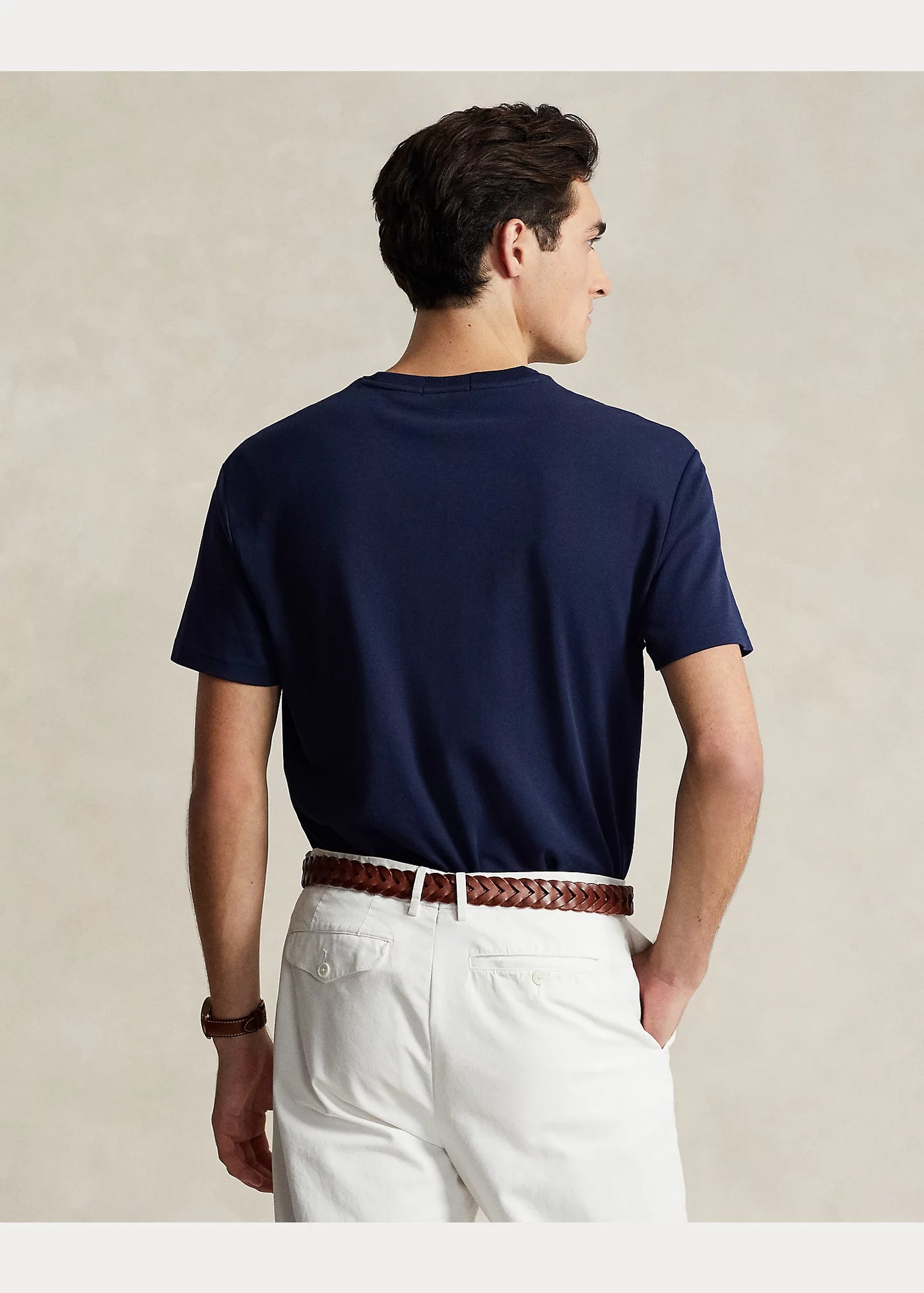 Ralph Lauren Custom Slim Fit Interlock Soft Cotton T-Shirt | Navy