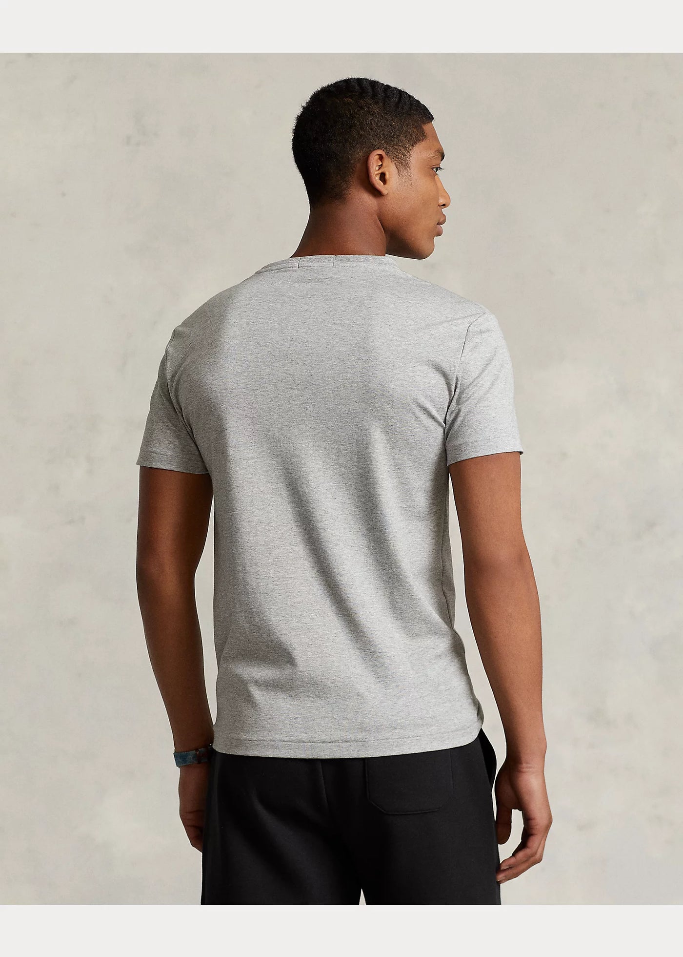 Ralph Lauren Custom Slim Fit Interlock Soft Cotton T-Shirt | Grey