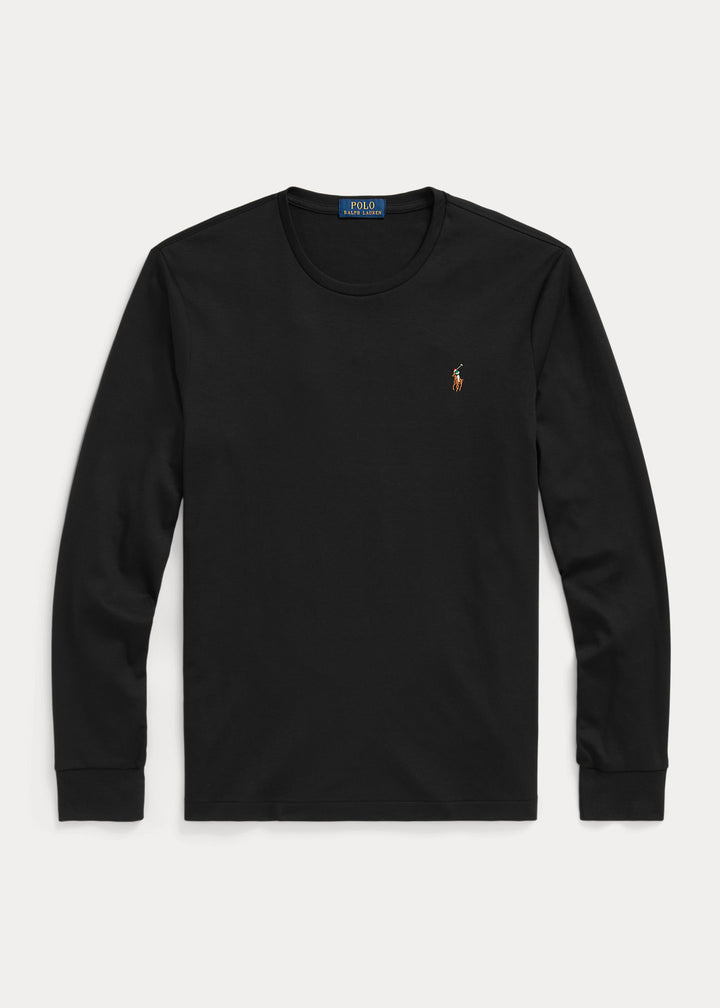 Ralph Lauren Custom Slim Fit Soft Cotton Interlock T-Shirt | Black