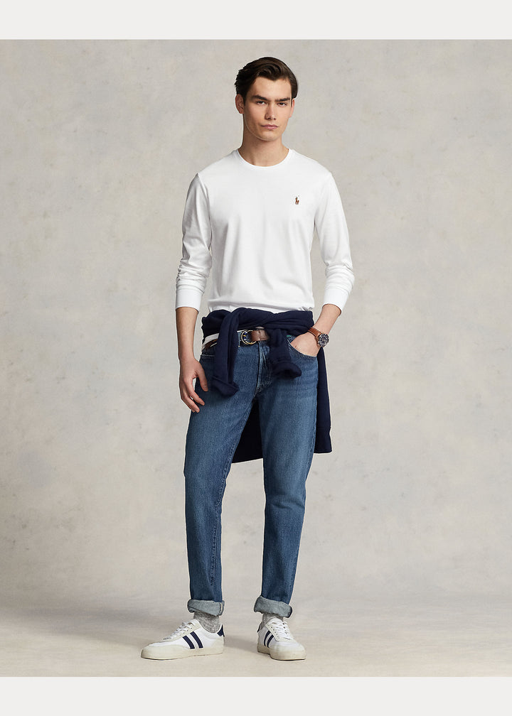 Ralph Lauren Custom Slim Fit Soft Cotton Interlock T-Shirt | White