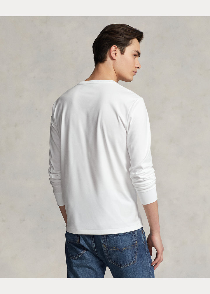 Ralph Lauren Custom Slim Fit Soft Cotton Interlock T-Shirt | White