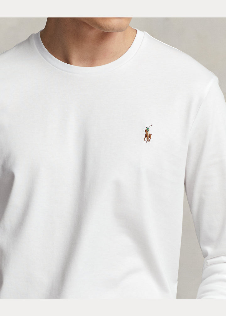 Ralph Lauren Custom Slim Fit Soft Cotton Interlock T-Shirt | White