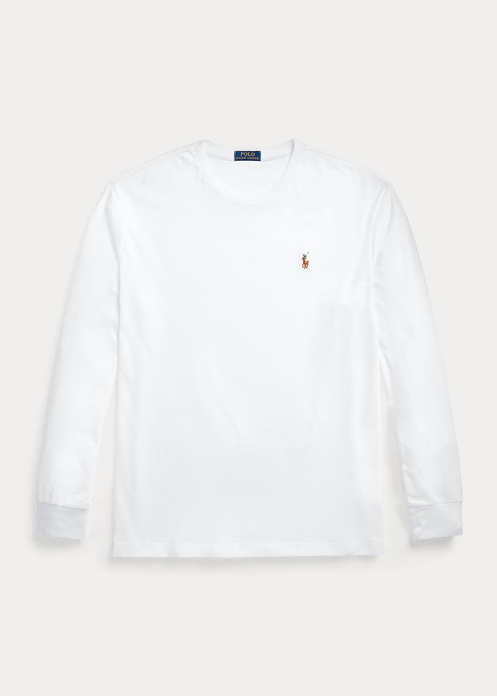 Ralph Lauren Custom Slim Fit Soft Cotton Interlock T-Shirt | White
