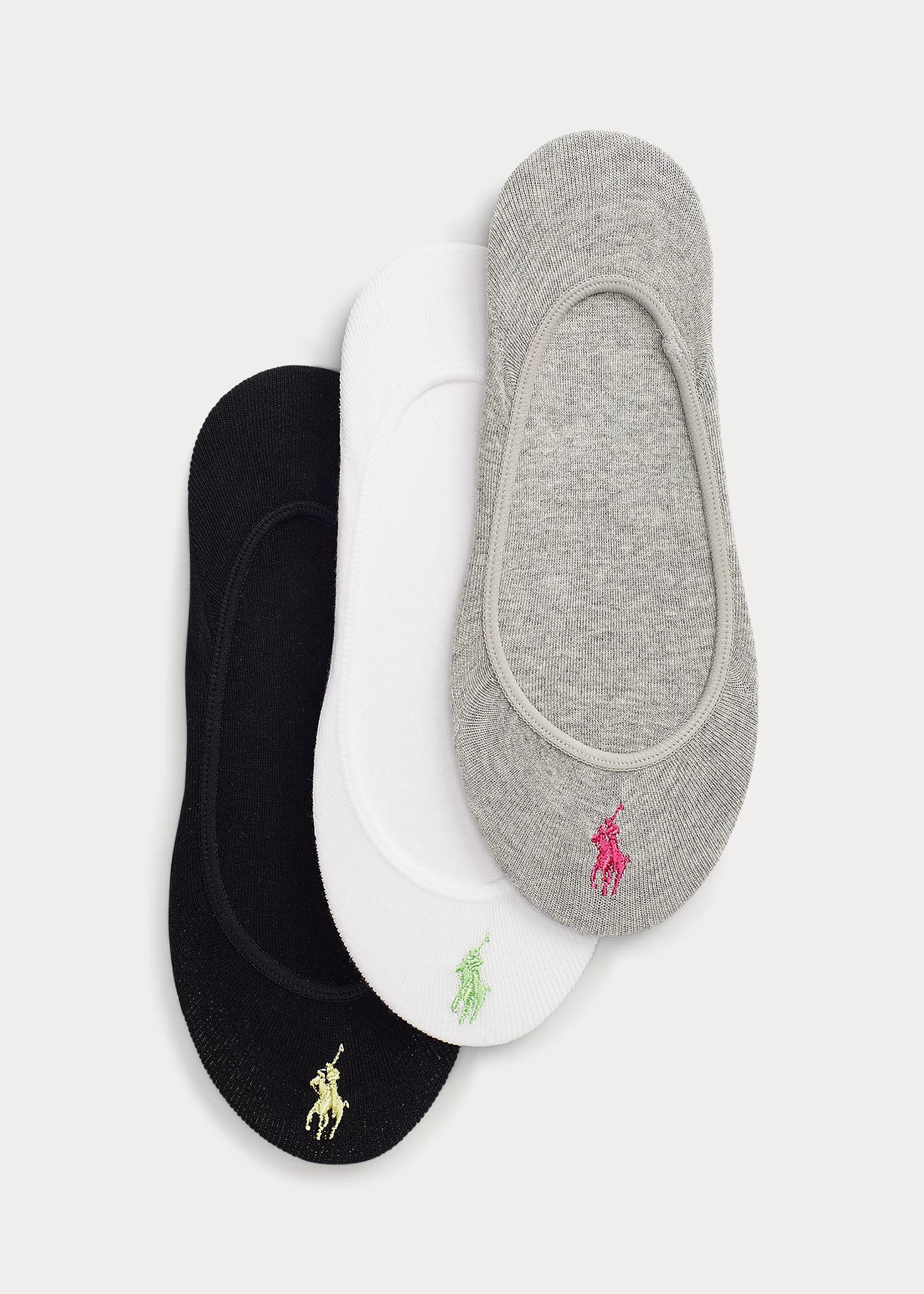 Ralph Lauren Women's Ultralow Liner Sock 3-Pack | Black/White/Grey