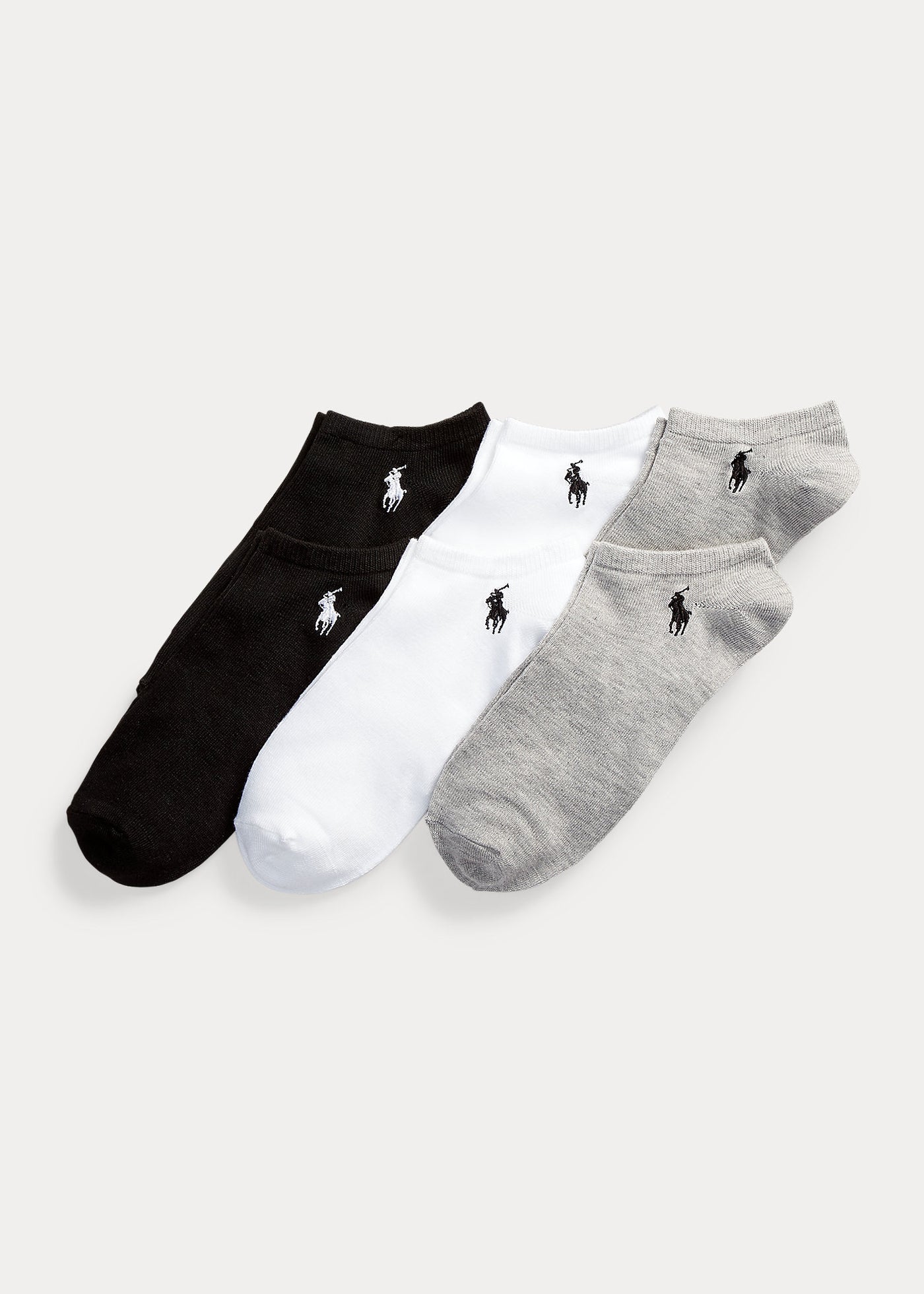 Ralph Lauren Women's Ultralow Sock 6-Pack | Black/White/Grey
