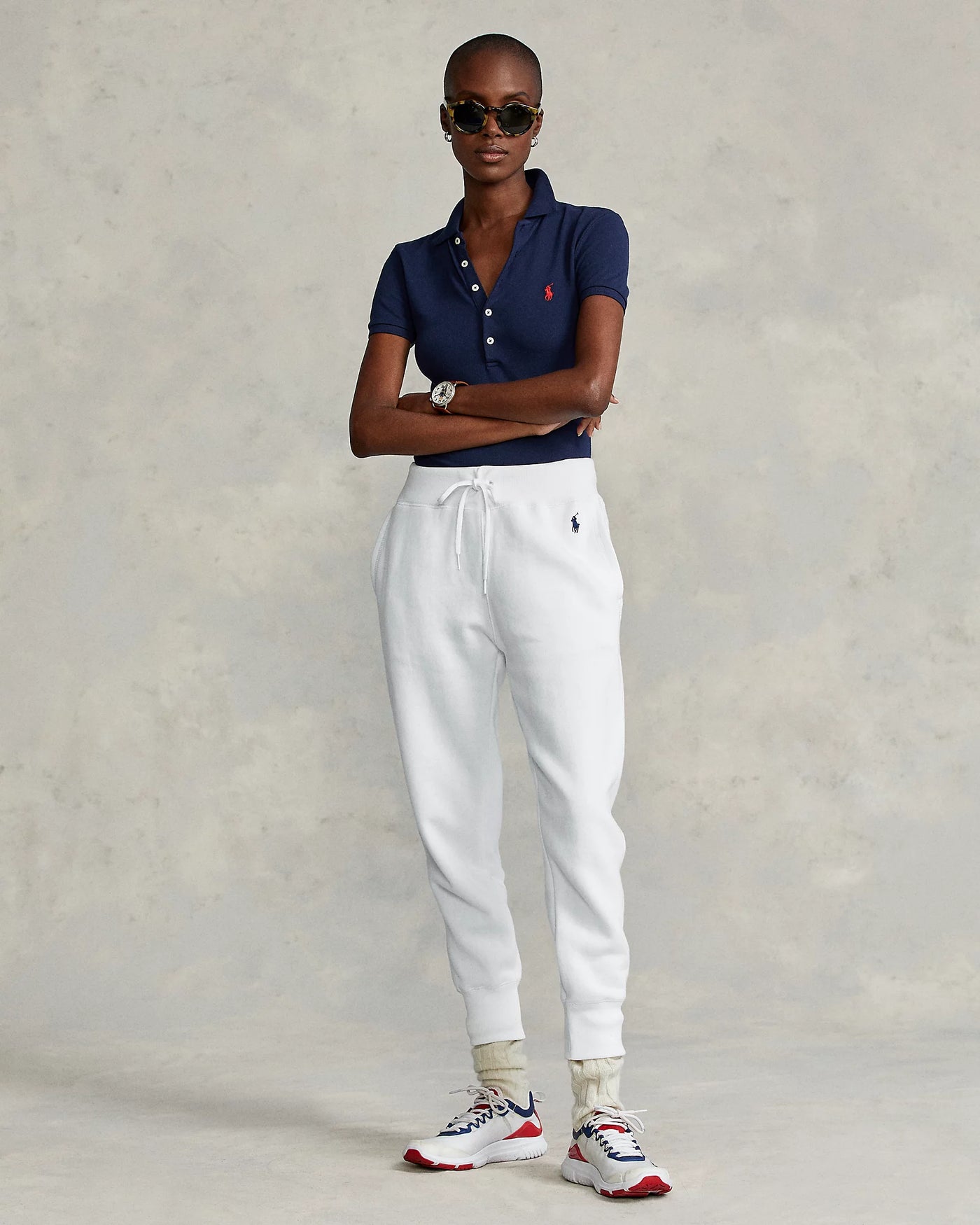 Ralph Lauren Fleece Tracksuit Bottoms | White