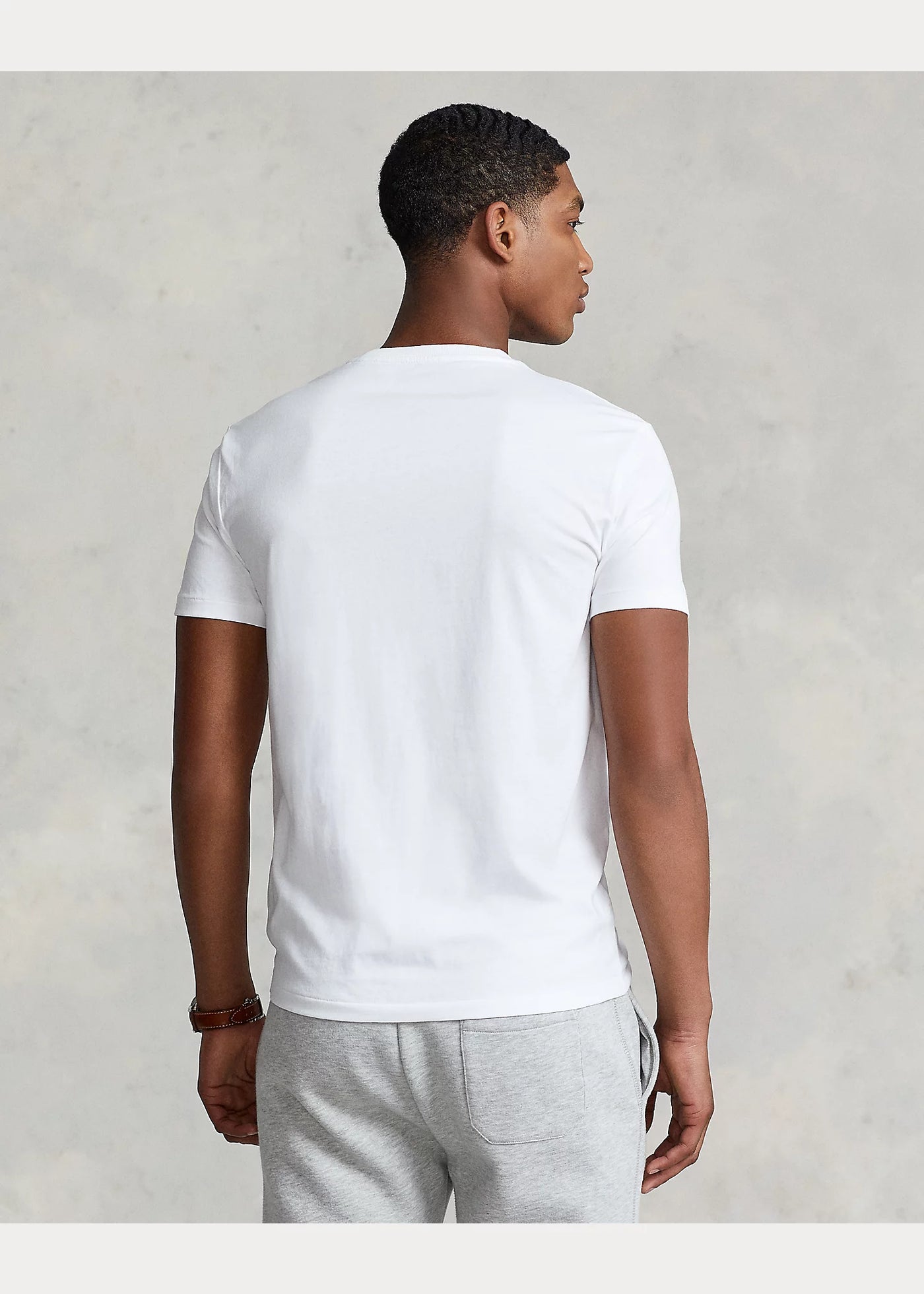 Ralph Lauren Custom Slim Fit Jersey V-Neck T-Shirt | White