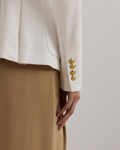 Lauren Ralph Lauren Bullion Jacquard Blazer | White
