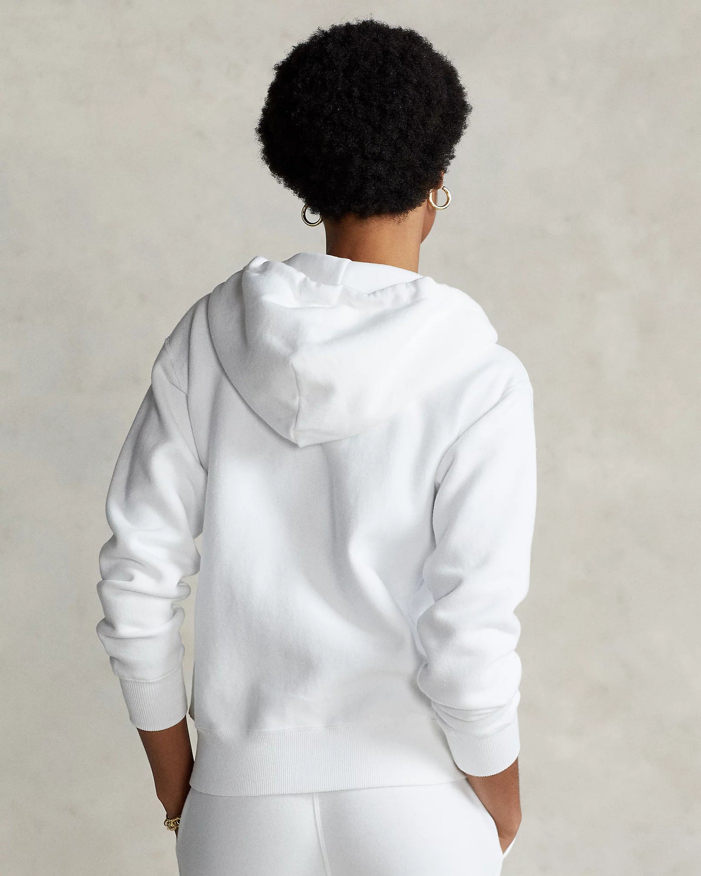 Ralph Lauren Fleece Full-Zip Hoodie | White