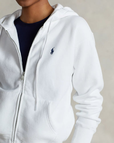 Ralph Lauren Fleece Full-Zip Hoodie | White