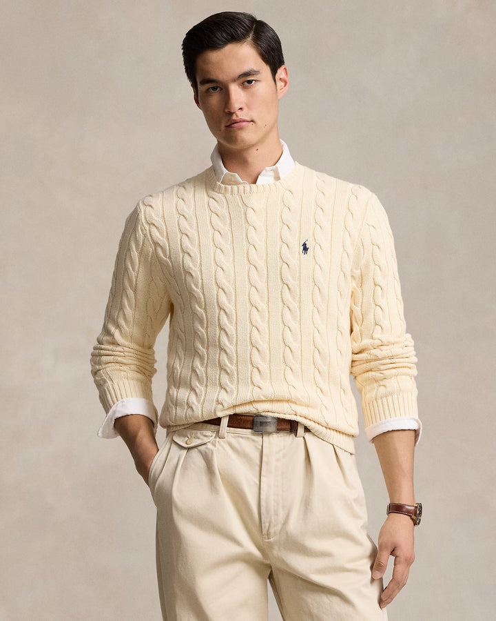 Ralph Lauren Cable-Knit Cotton Jumper | Andover Cream