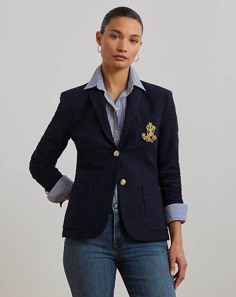 Lauren Ralph Lauren Bullion Jacquard Blazer | Navy