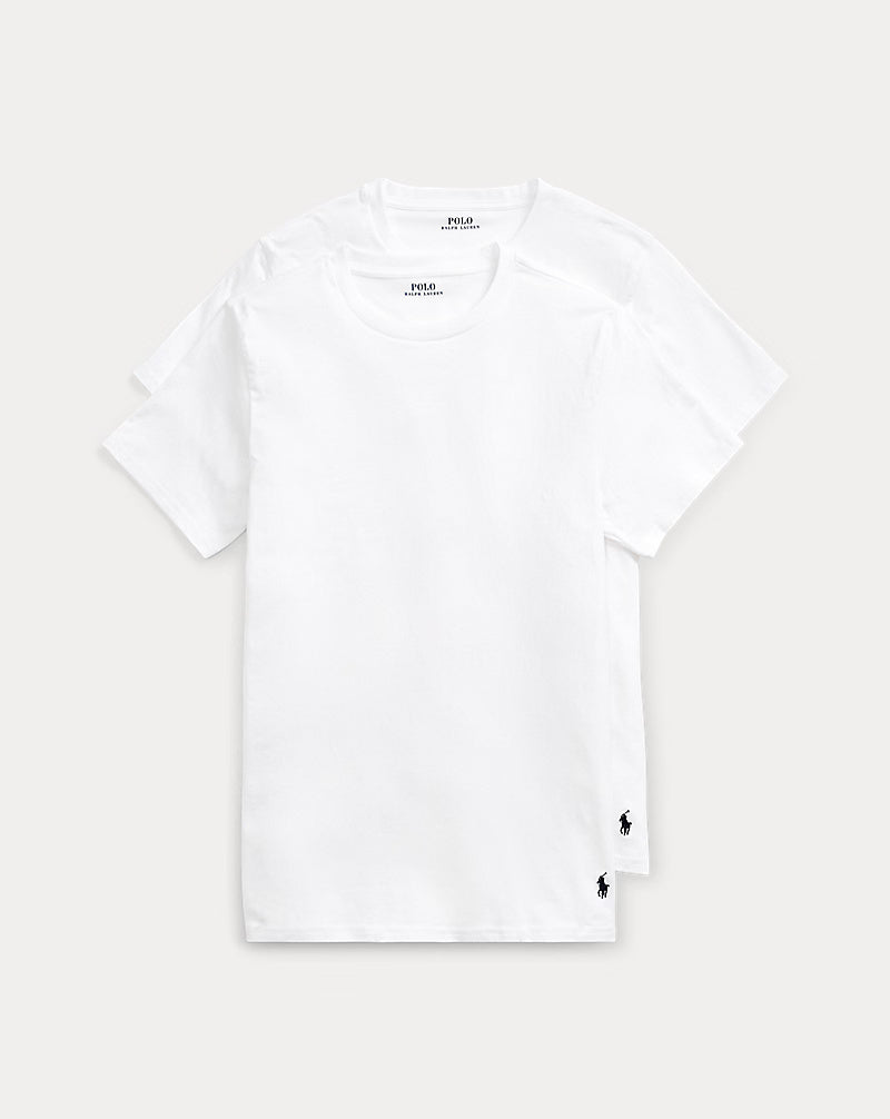 Ralph Lauren Classic Crewneck Undershirt 2-Pack | White