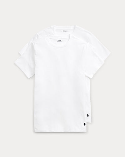 Ralph Lauren Classic Crewneck Undershirt 2-Pack | White