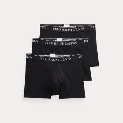 Ralph Lauren Stretch Cotton Trunk 3-Pack | Black