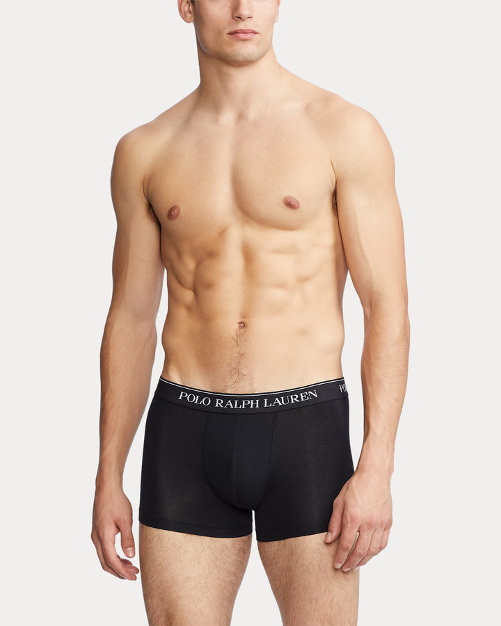 Ralph Lauren Stretch Cotton Trunk 3-Pack | Black/White/Grey