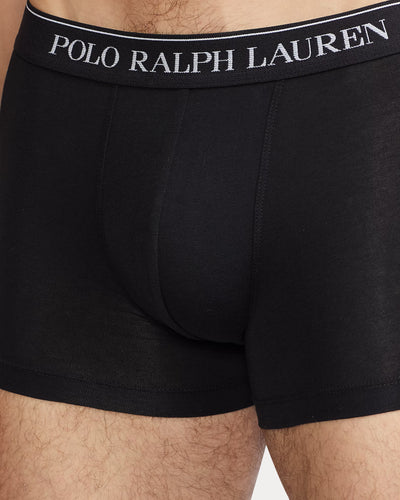Ralph Lauren Stretch Cotton Trunk 3-Pack | Black/White/Grey