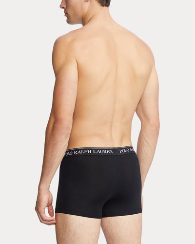 Ralph Lauren Stretch Cotton Trunk 3-Pack | Black/White/Grey