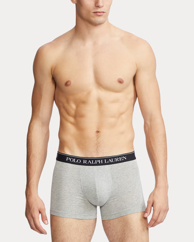 Ralph Lauren Stretch Cotton Trunk 3-Pack | Black/White/Grey