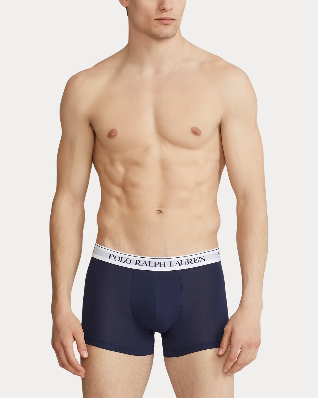 Ralph Lauren Classic Stretch-Cotton Trunk 3-Pack | White/Navy