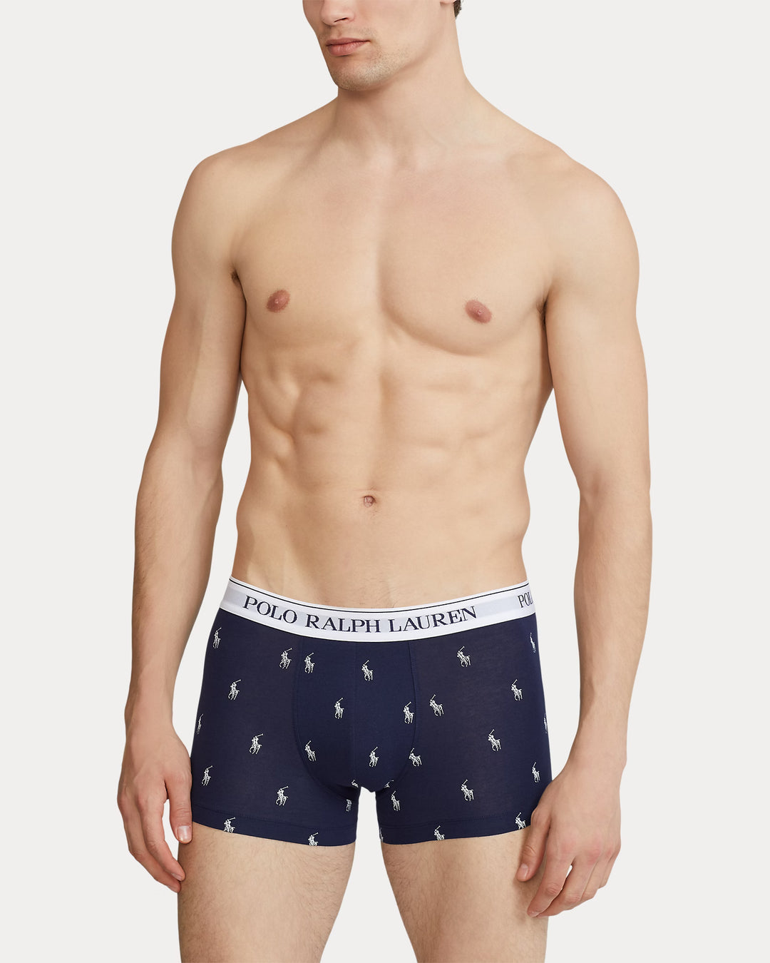 Ralph Lauren Classic Stretch-Cotton Trunk 3-Pack | White/Navy