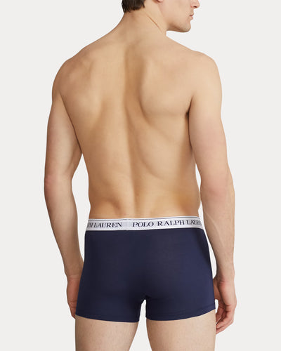 Ralph Lauren Classic Stretch Cotton Trunk 3-Pack | Navy/Pony