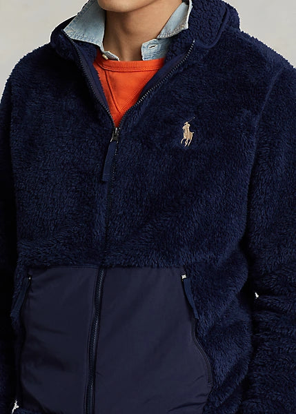 Ralph Lauren Pile Fleece Full-Zip Hoodie | Navy