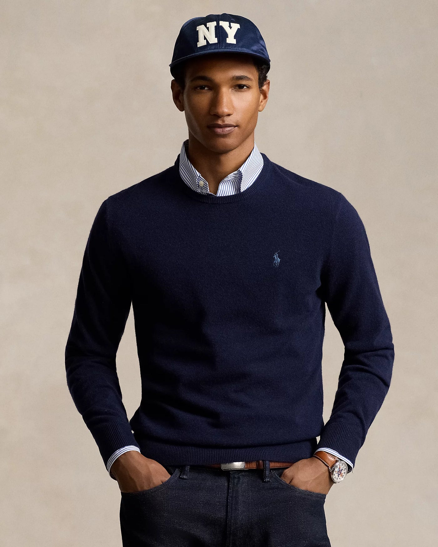 Ralph Lauren Wool Crewneck Jumper | Hunter Navy