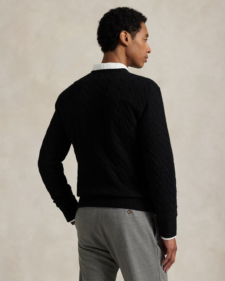 Ralph Lauren Cable-Knit Wool-Cashmere Jumper | Black