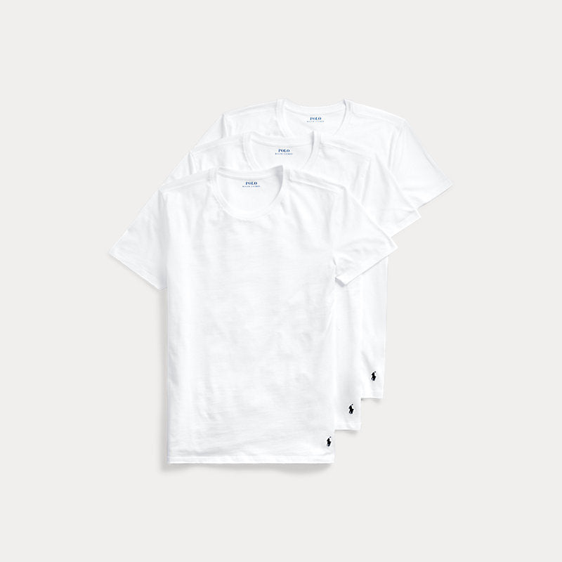 Ralph Lauren Slim Crewneck 3-Pack | White