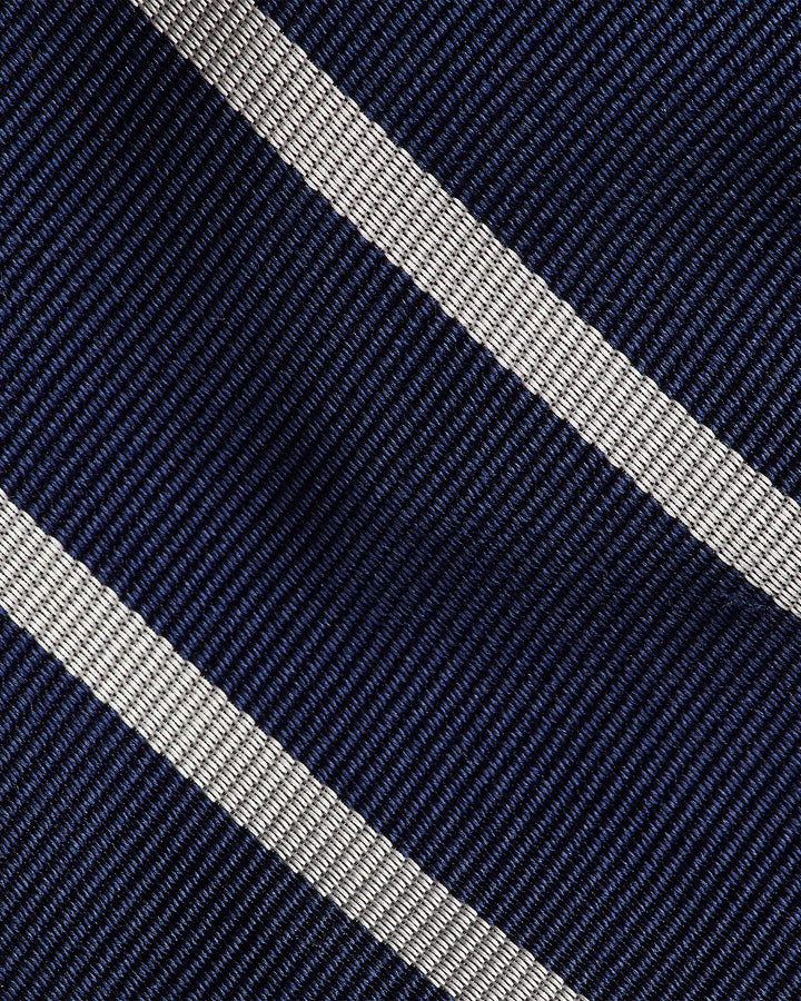 Ralph Lauren Striped Silk Repp Tie | Navy/White
