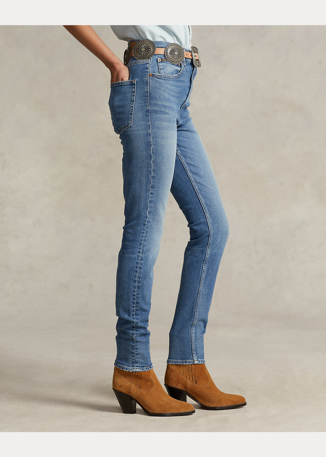 Ralph Lauren Tompkins High-Rise Skinny Jean | Antares Wash