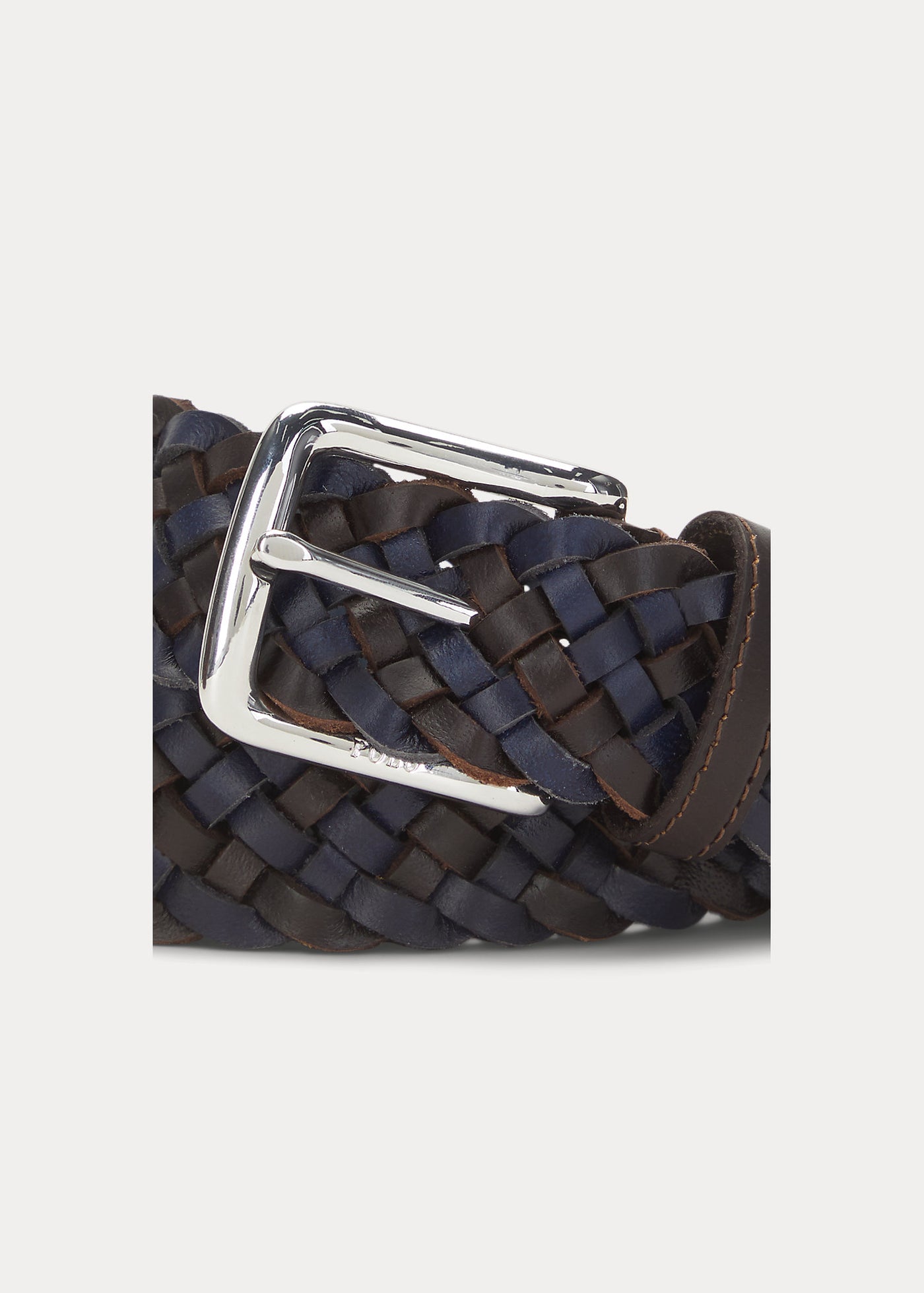 Ralph Lauren Braided Leather Belt | Navy/Brown