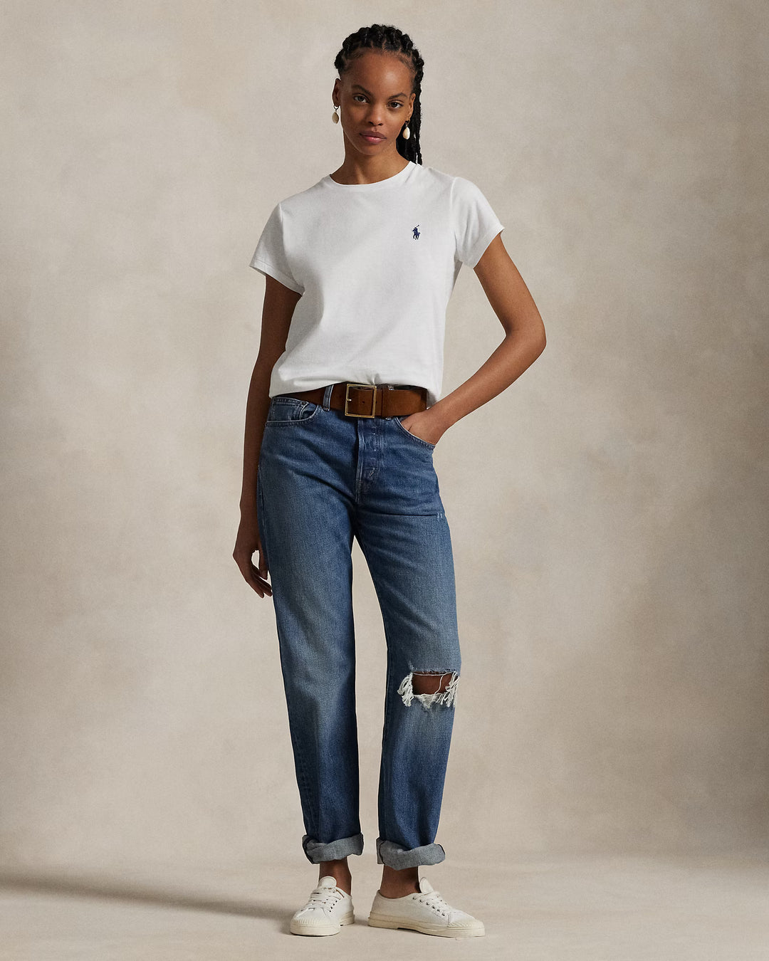 Ralph Lauren Cotton Jersey Crewneck T-Shirt | White