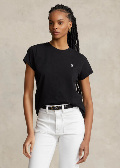 Ralph Lauren Cotton Jersey Crewneck T-Shirt | Black