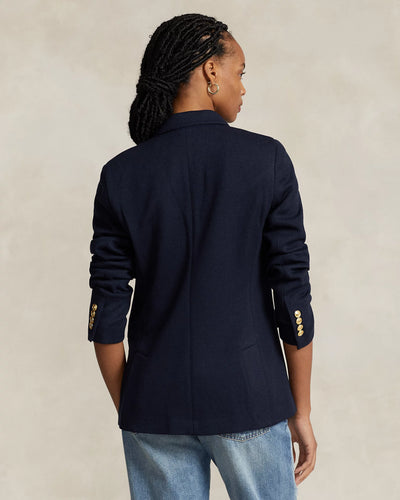 Ralph Lauren Knit Double-Breasted Blazer | Navy