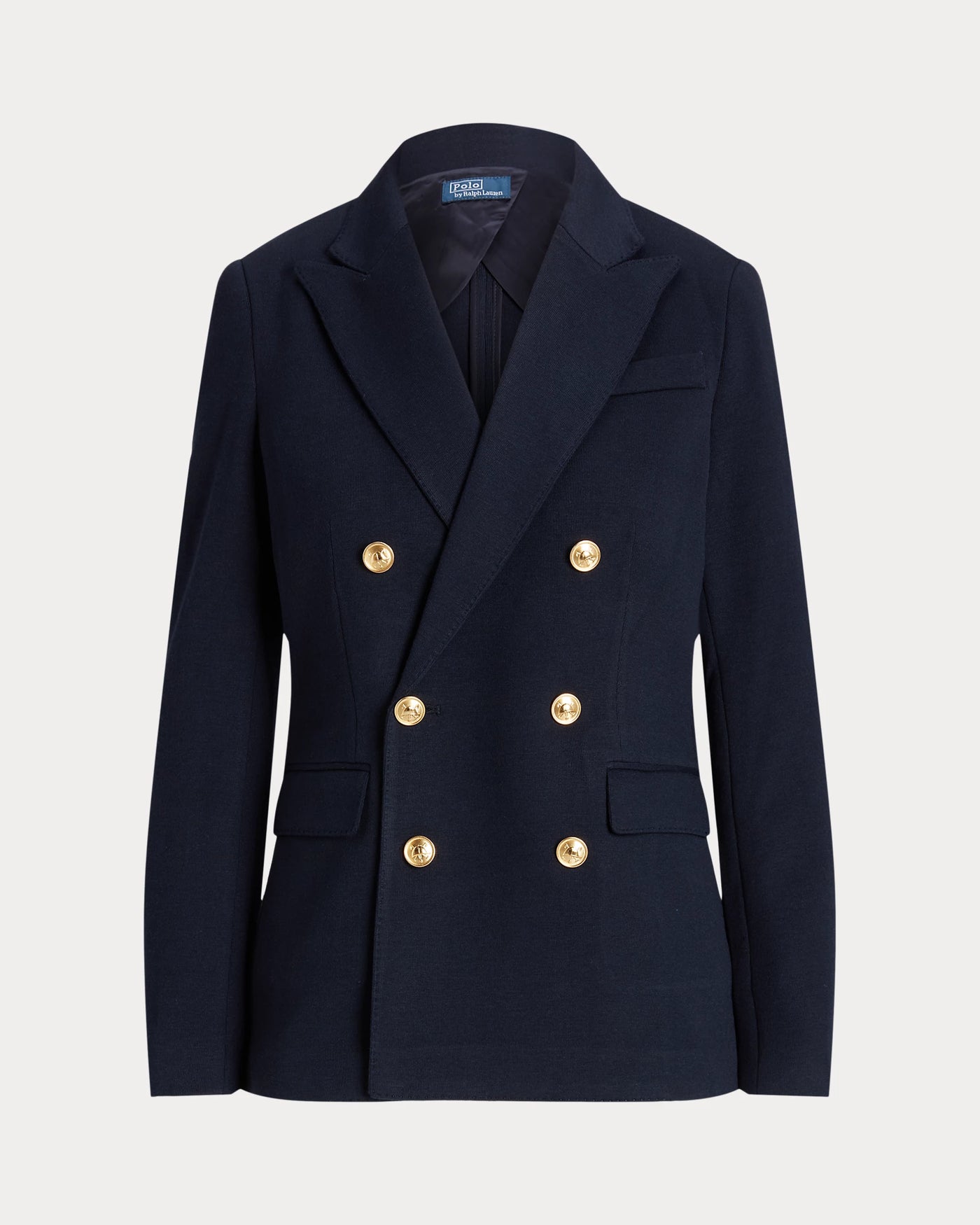 Ralph Lauren Knit Double-Breasted Blazer | Navy