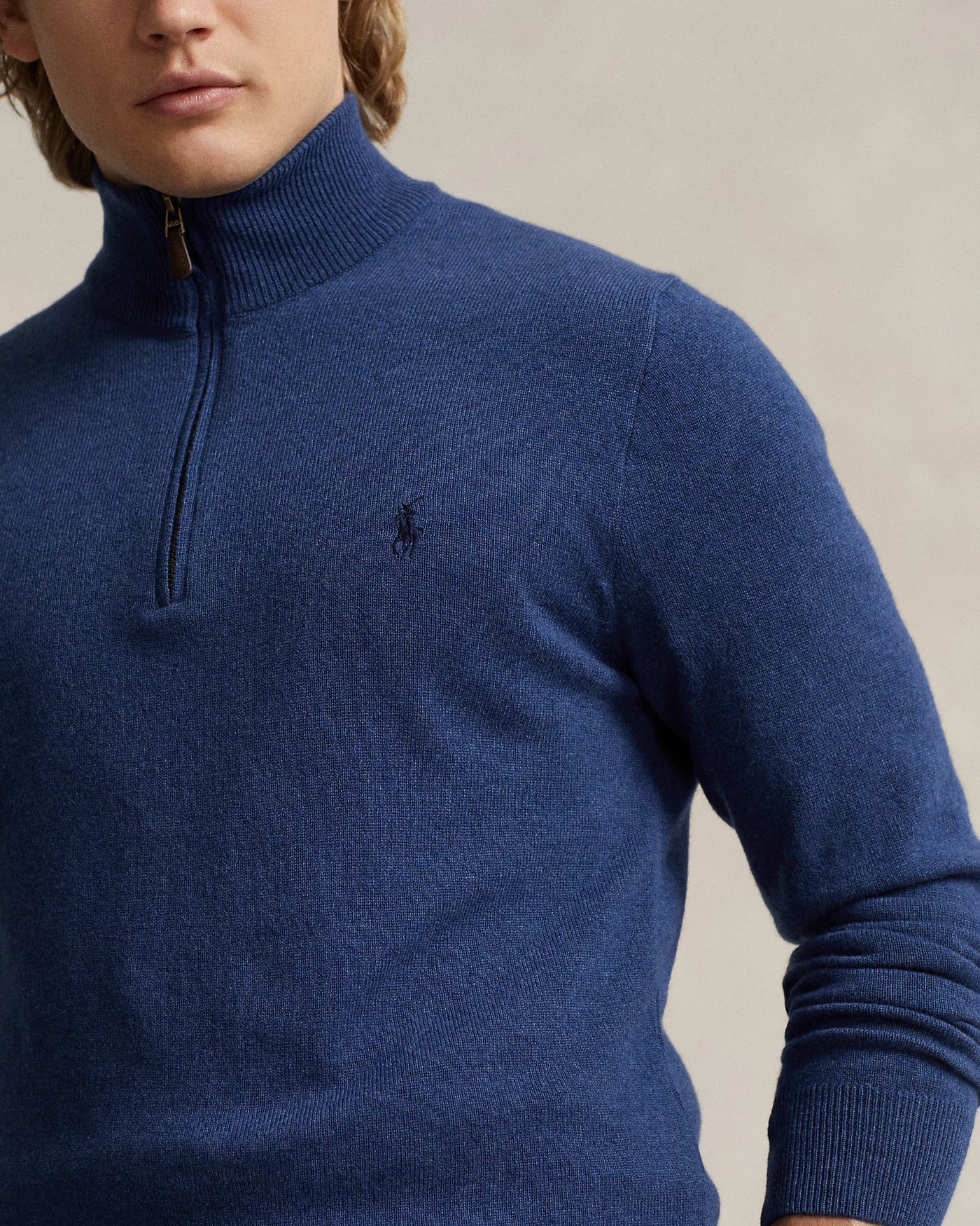 Ralph Lauren Wool Quarter-Zip Jumper | Rustic Navy