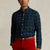 Ralph Lauren Custom Fit Checked Double-Faced Shirt | Green/Navy