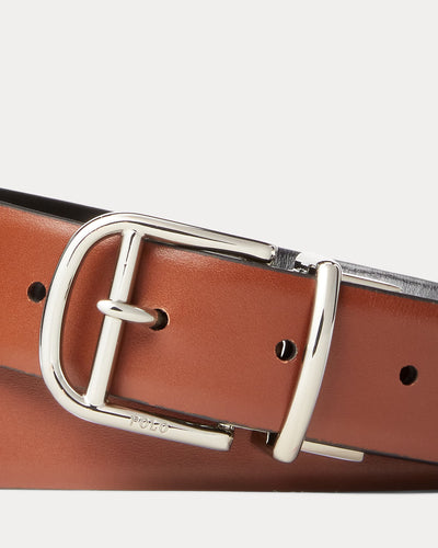 Ralph Lauren Reversible Dress Belt | Black/Cognac