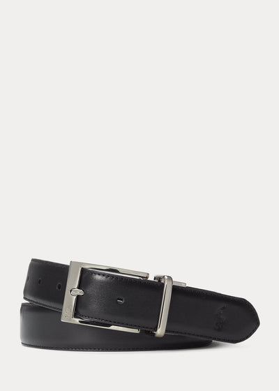 Ralph Lauren Reversible Leather Dress Belt | Black/Navy