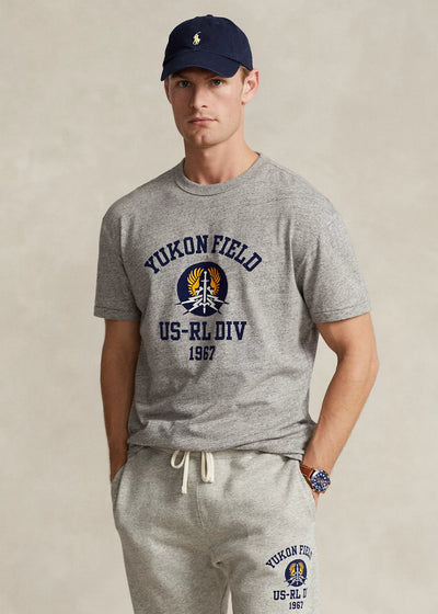 Ralph Lauren Classic Fit Jersey Graphic T-Shirt | Grey